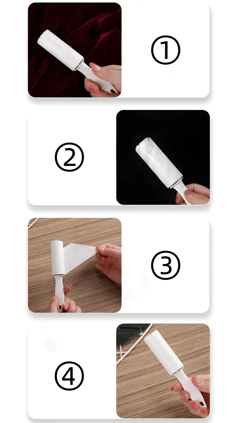 1pc lint roller pet hair remover roller tearable sticky lint roller 30 sheets per roll carpet lint roller lint rollers for pet hair extra sticky portable lint remover for furniture carpet clothes easily remove dog and cat hair details 1