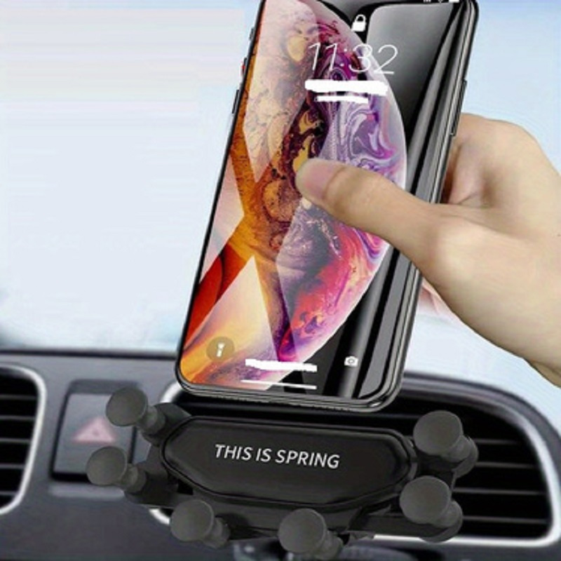 1 Stück Auto Telefon Halterung Handy Halter Auto Lüftung Navigation Handy  Halterung Schwerkraft Auto Telefon Halter Luft Auslass Clip Handyhalterung  Für Smartphone Gps Navigation Halterung Für Auto Für Männer Und Frauen