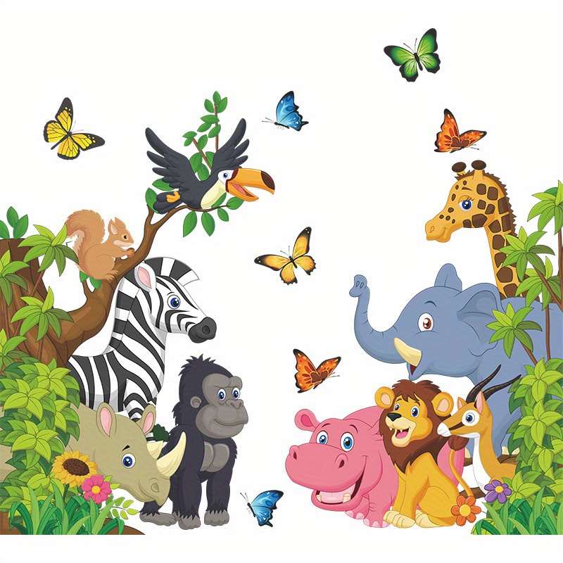 🥇 Stickers murali per bambini o neonati zebra e farfalla 🥇