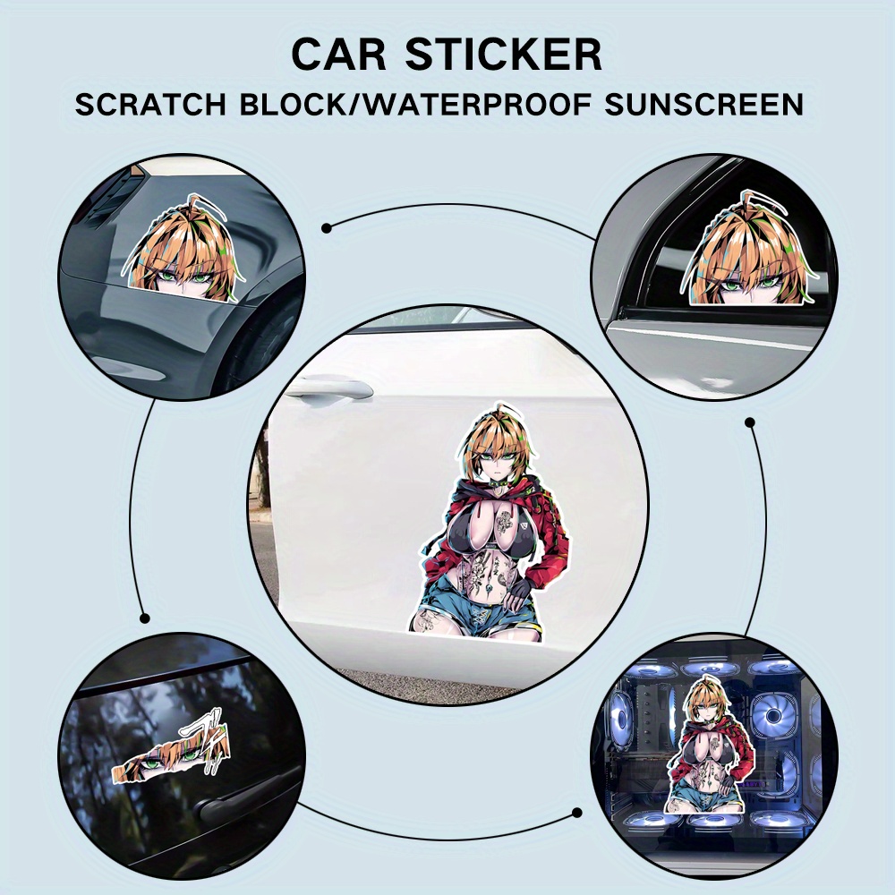 Game Anime Peeker Motorcycle Sticker, Fuel Tank Cover Rear View Mirror  Decoration, Vinyl Waterproof Sticker, For Car Window, Water Bottle - Temu