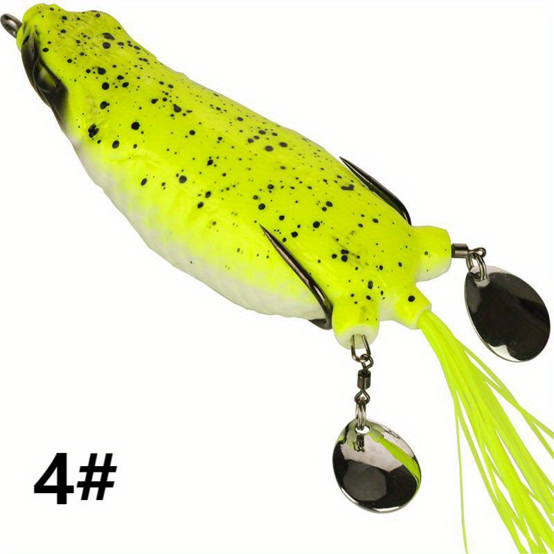 H/A Angel-E Pack of 5 Popper Frog Bait 55 mm 12 g Soft Bait Plastic Fishing  Bait Twetter Ray Frog Fishing Lure Fishing Tackle Angel-E (Colour:  Multi-Colored) : : Sports & Outdoors