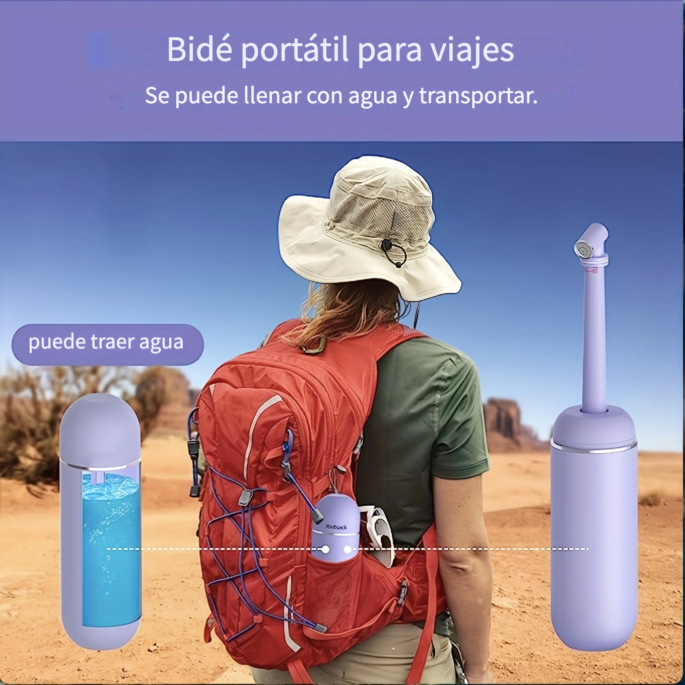Bidé portátil para inodoro de 15.2 fl oz para cuidado posparto, botella  perineal | El bidé de viaje original con tapa de sellado de agua, bolsa de