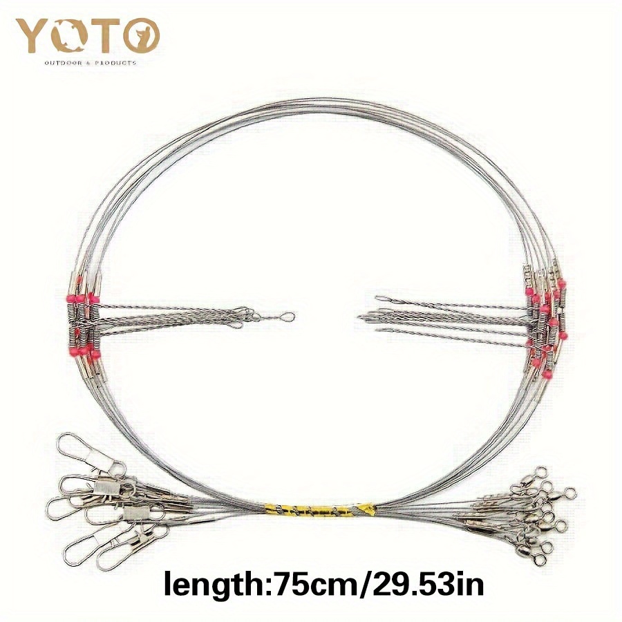 Stainless Steel Wire, Fishing Lures Guide Line With Swivel Snap, Fishing  Tackle - Temu United Arab Emirates