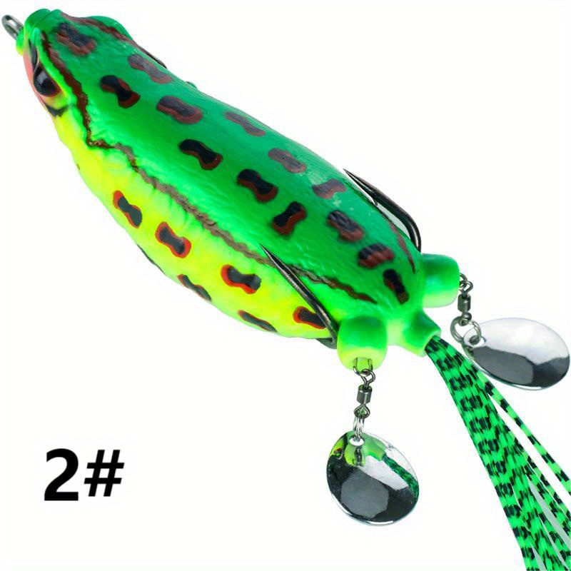 1PC Soft Frog Fishing Lure Double Hooks water Ray Frog Artificial Soft  Bait3-YN