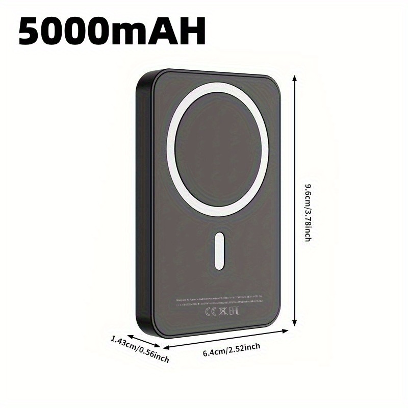 Batería Externa inalámbrica magnética de 3000mAh para iphone 13, 12, 13Pro,  12Pro Max, Mini Powerbank portátil