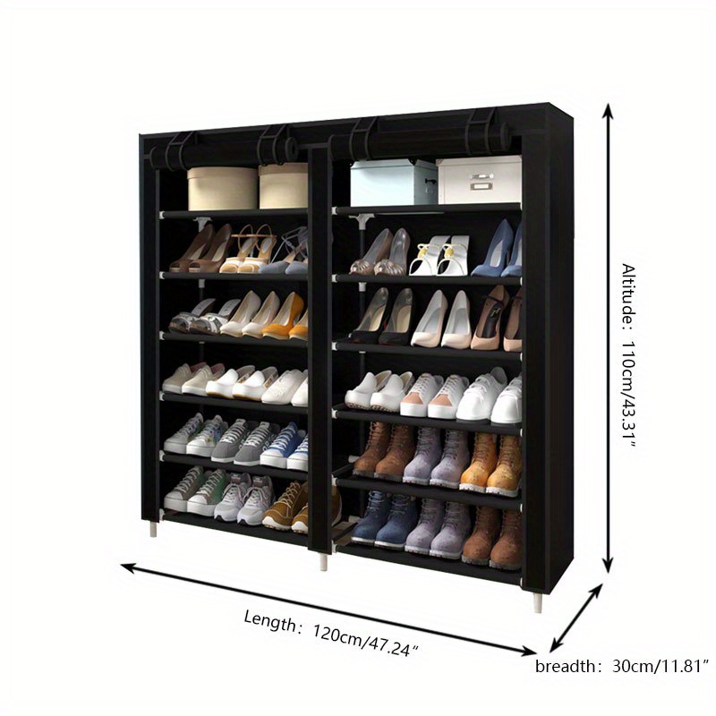  Teri Zapatero de 2 capas, armario de almacenamiento de gran  capacidad con taburete, estante para zapatos para el hogar en la entrada  (276,552.8 in) (color: extensión blanca + cajón) : Hogar y Cocina