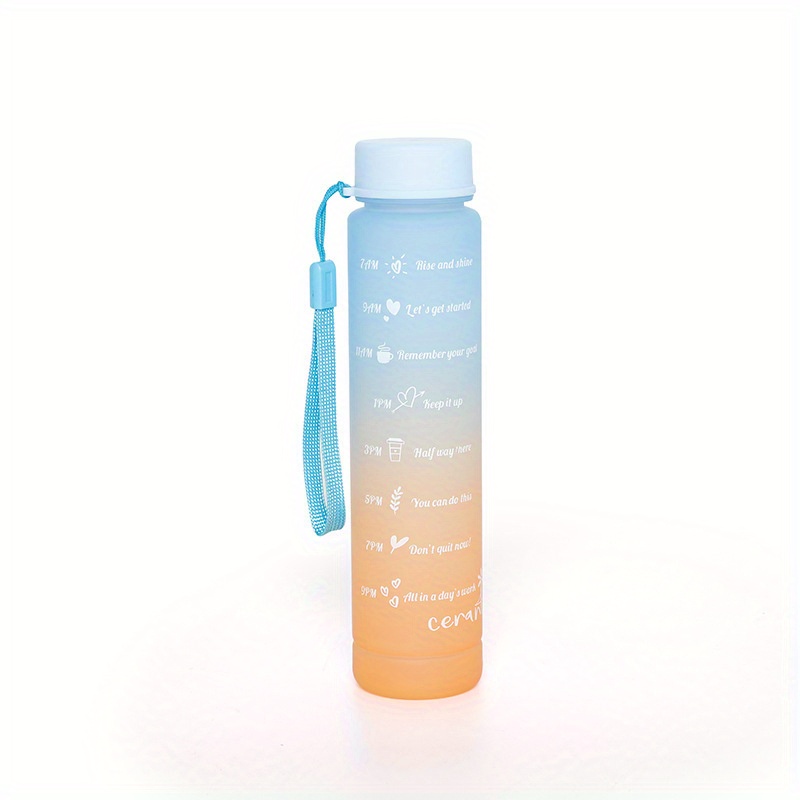 1pc Frosted Gradient Spray Water Cup,Portable Sports Water Bottle