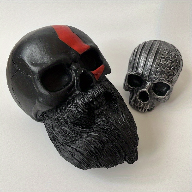 Porte-casque de crâne de moto créatif, artisanat en résine, casque de crâne  mural, crochet de cintre de veste d'horreur d'Halloween, cadeau T1