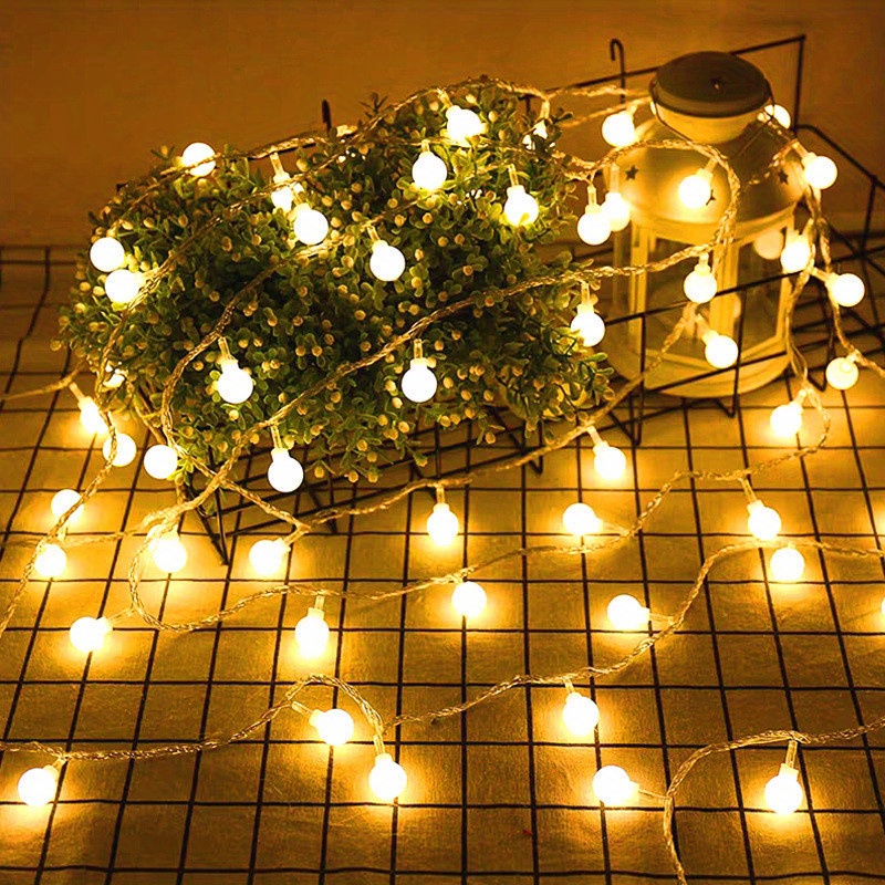 string lights, 1pc 1 5 3 6 10m led color warm white small round ball string lights battery operated room bedroom yard decorative string lights patio home christmas halloween holiday lighting decorative string lights wedding birthday decorative string lights details 6