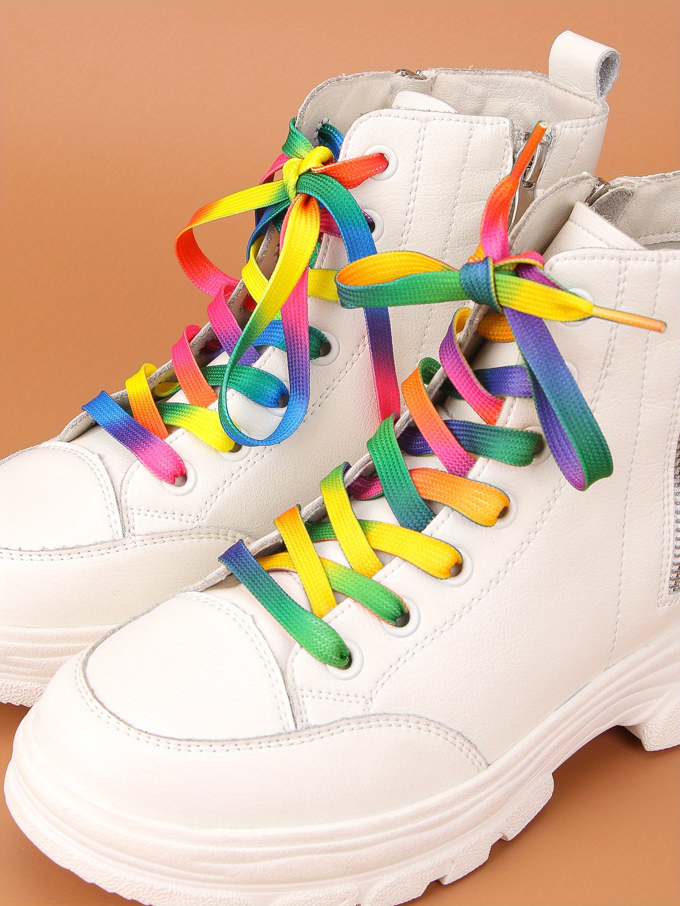 Multicolor Twist Rope Shoe Laces For High Top Sneakers - Temu