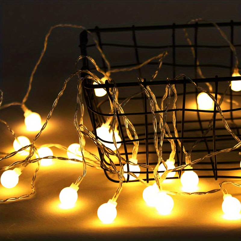 string lights, 1pc 1 5 3 6 10m led color warm white small round ball string lights battery operated room bedroom yard decorative string lights patio home christmas halloween holiday lighting decorative string lights wedding birthday decorative string lights details 3
