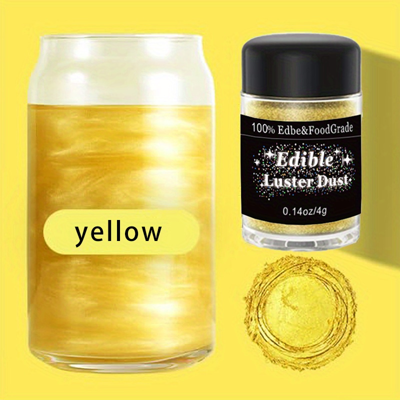Baby Yellow Craft Glitter Dust | Shiny Yellow Glitter | Decoration Dust for  Cake Accessories, DIY Crafting | Glitter Dust for Decoration | Brillantina