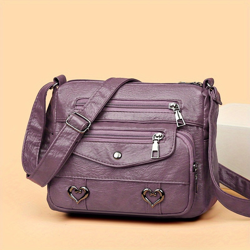 Purple crossbody clearance purse