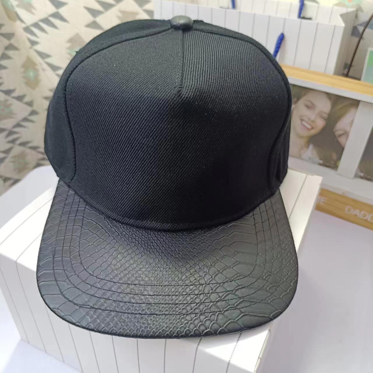 Brim Flat Unisex Pure Black Baseball Temu