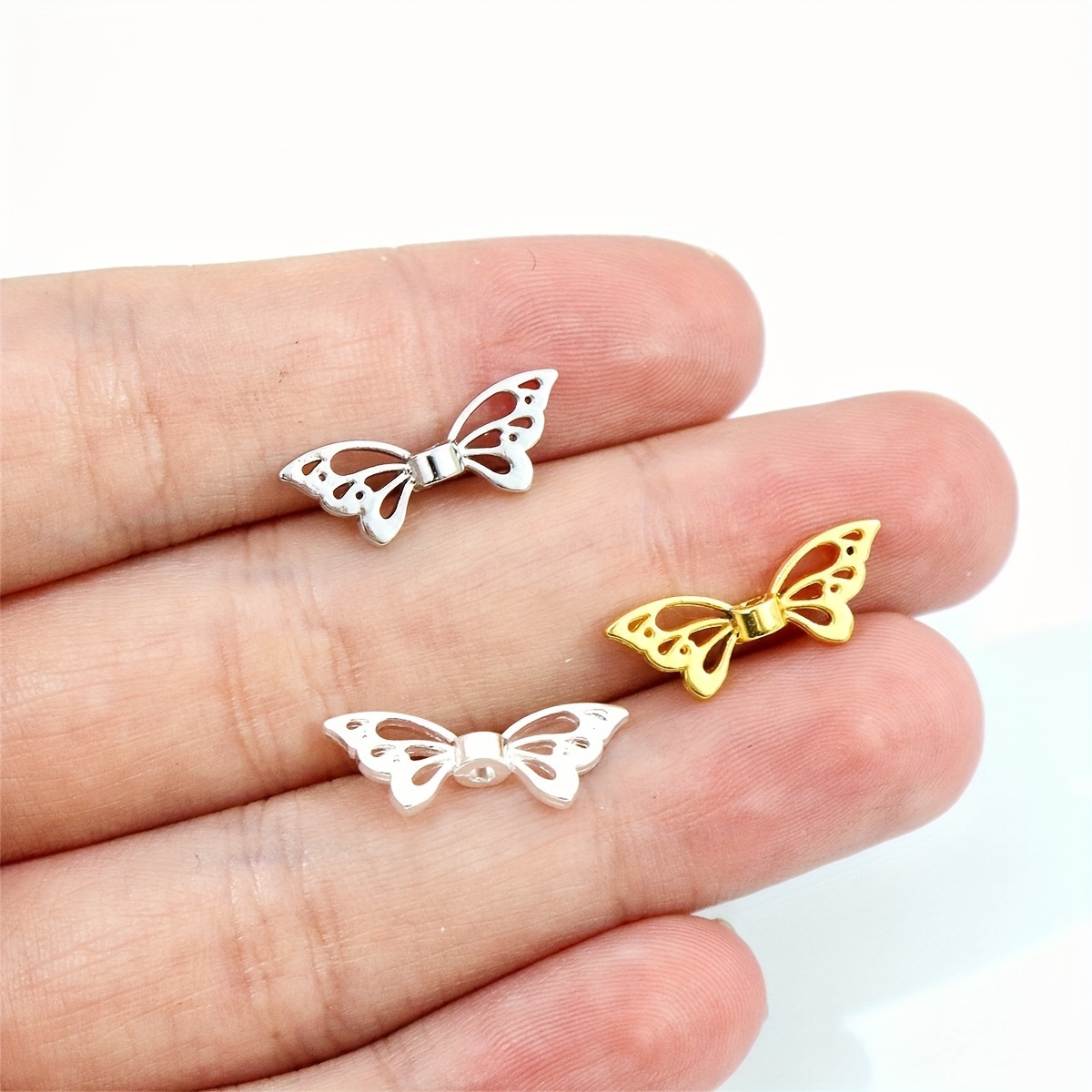 

20pcs/50pcs Wings Elf Wings Beads Spacer Beads Jewelry Making Accessories Diy Handicrafts