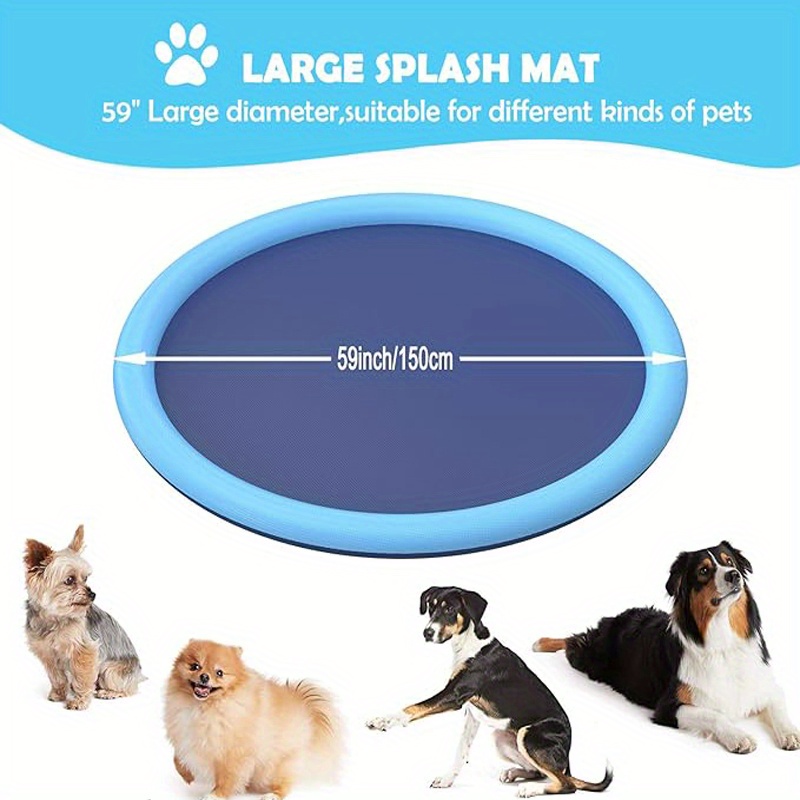 Non-slip Splash Pad For People And Dog, Thicken Sprinkler Pool Summer  Outdoor Water Toys - Fun Backyard Fountain Play Mat For Girls Boys Or Pet  Dog - Temu