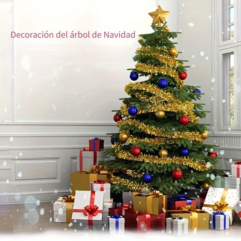 2M Árbol De Navidad Tira De Boa De Plumas Blancas Cinta De Navidad