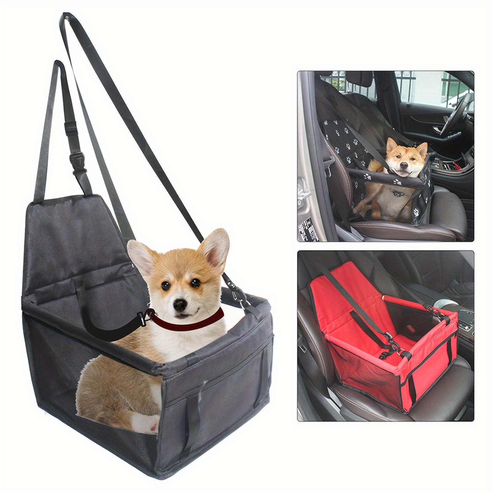 Pet Supplies Dog Car Seat Dog Car Mat For Pet Travel, Dog Hammock Pet  Booster Car Seat For Back And Front Seat - Temu