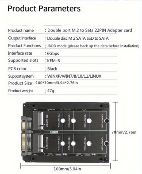 Adaptateur TISHRIC M2 Vers Sata M.2 NGFF Adaptateur SSD - Temu