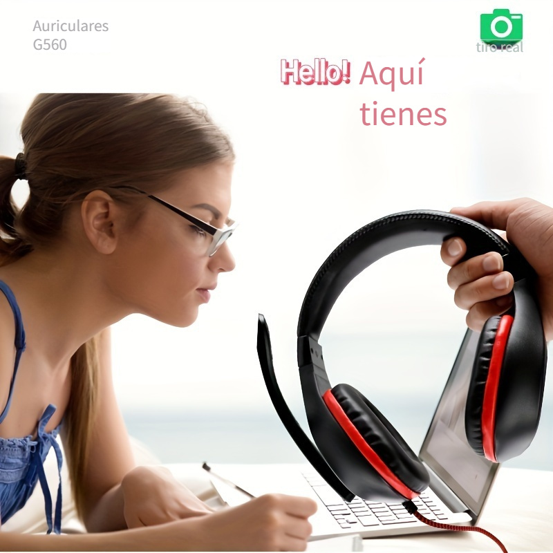 G560/auriculares Auriculares Computadora Diálogo Hombre - Temu