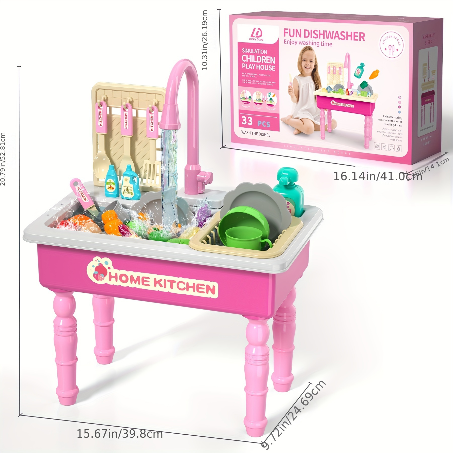Play Kitchen Sink Toys With Running
