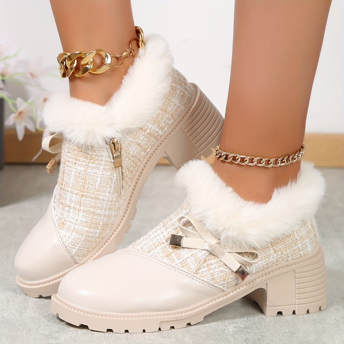 Cute winter hot sale heels