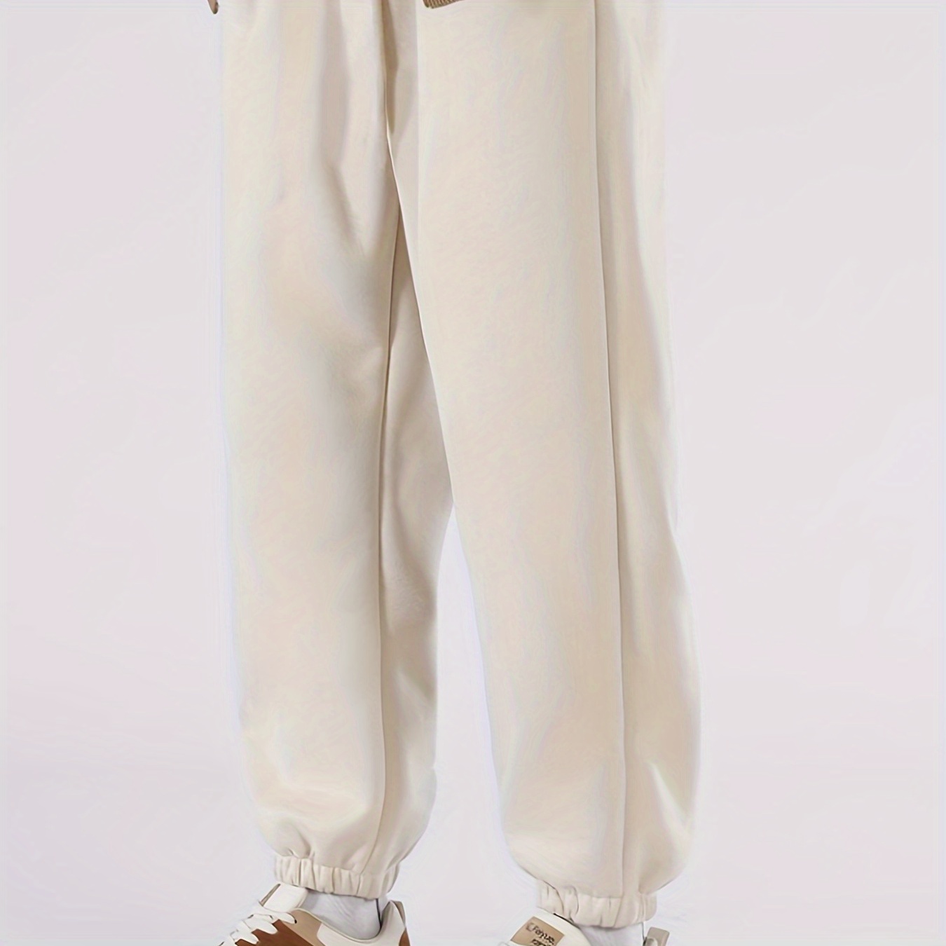 

Plus Size Men's Solid Joggers Oversized Autumn/winter Pants For Big & Tall Males, Men's Clothing
