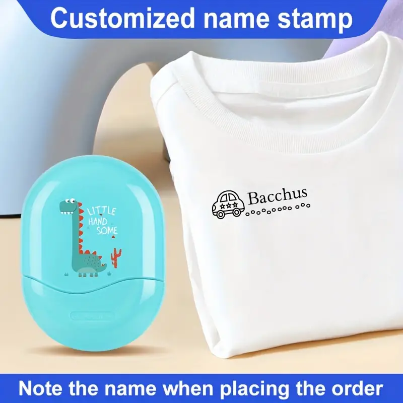 Custom Blue Name Stamp Clothing Stamp A Versatile - Temu