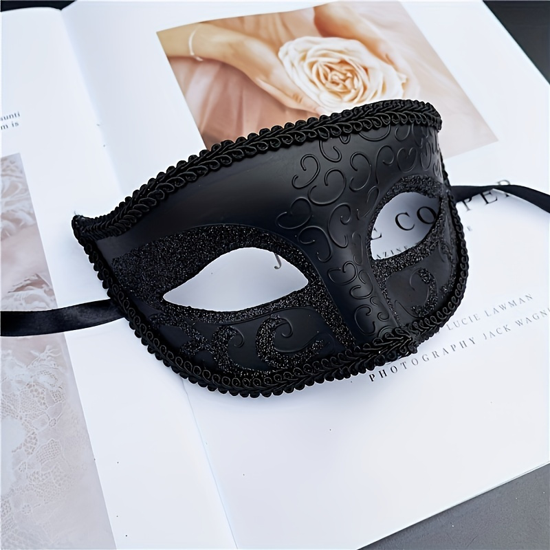 Mesh See Through Masquerade Mask Adjustable Breathable Leather Head Full  Face Mask for Costume Halloween Party Hood Mask