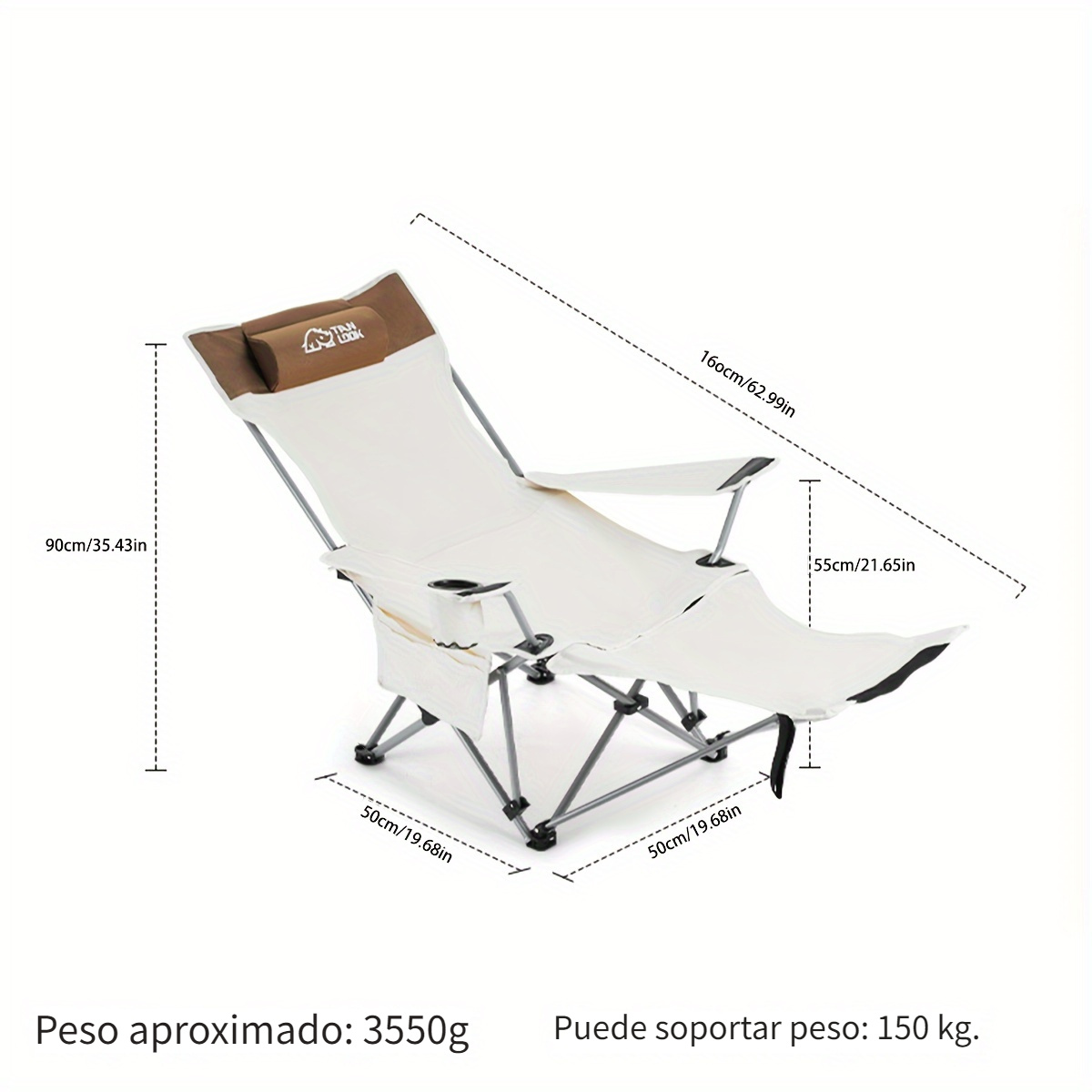 1 Silla Plegable Silla Reclinable Portátil Exteriores Silla - Temu Chile