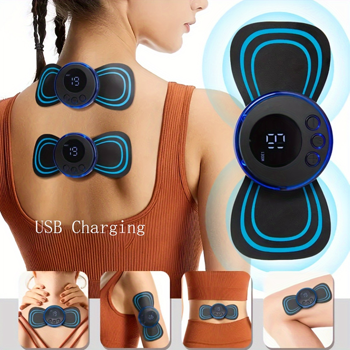 Electric Ems Mini Massager Kit Foot Massager Pad Lymphatic - Temu