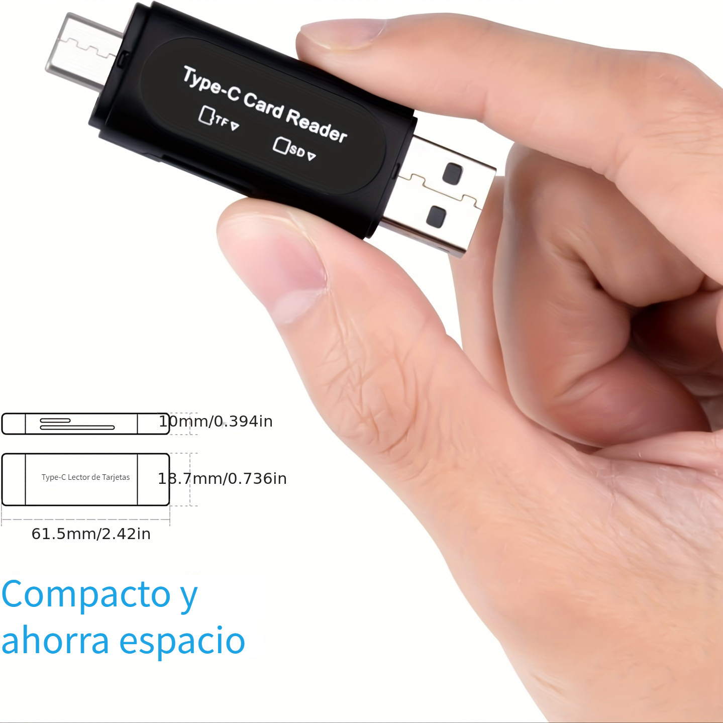 Lector Tarjetas Micro Sd Usb Adaptador Tarjeta (4 En 1) Tipo - Temu Spain