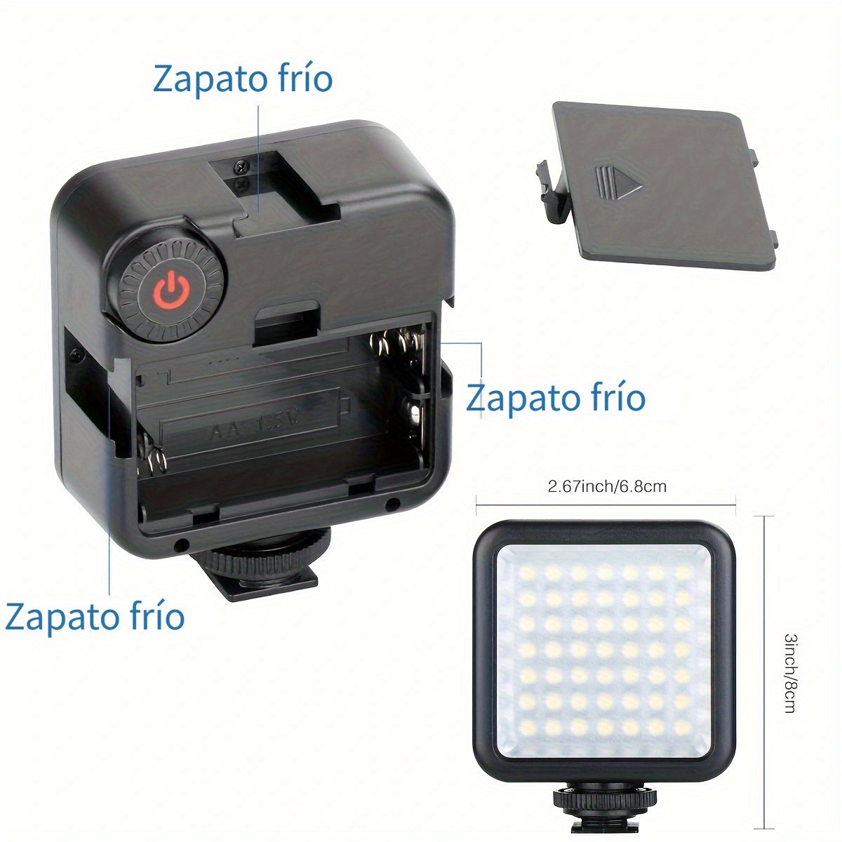 Paquete de 2 luces LED de transmisión de estudio, iluminación de video  portátil para grabación de video, cámara de filmación, fotografía, juego de
