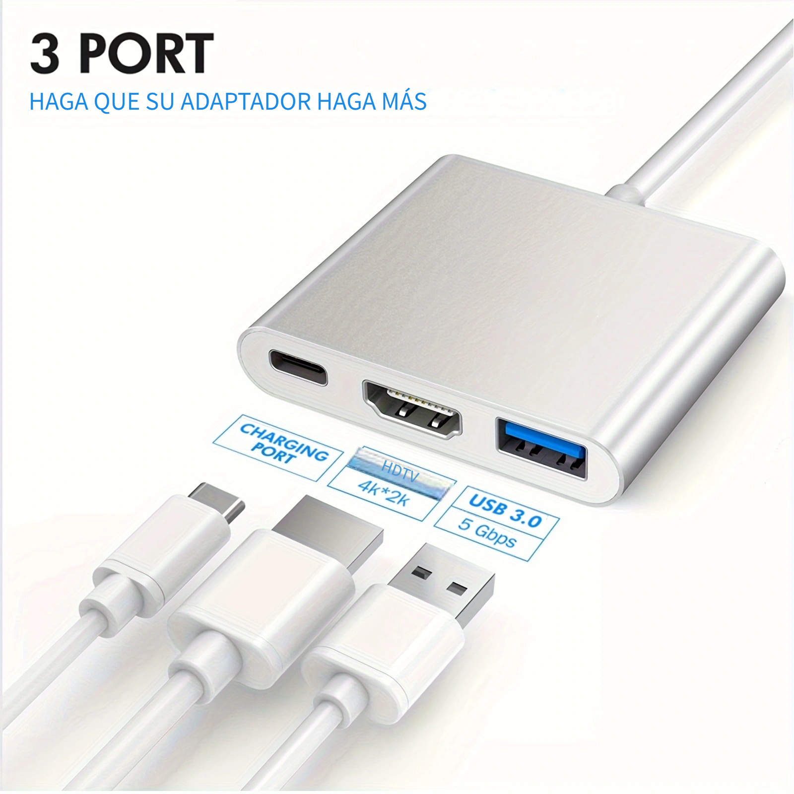 Ofertas en Adaptador USB C Macho a USB C Hemba - HDMI 4k - USB 3.0