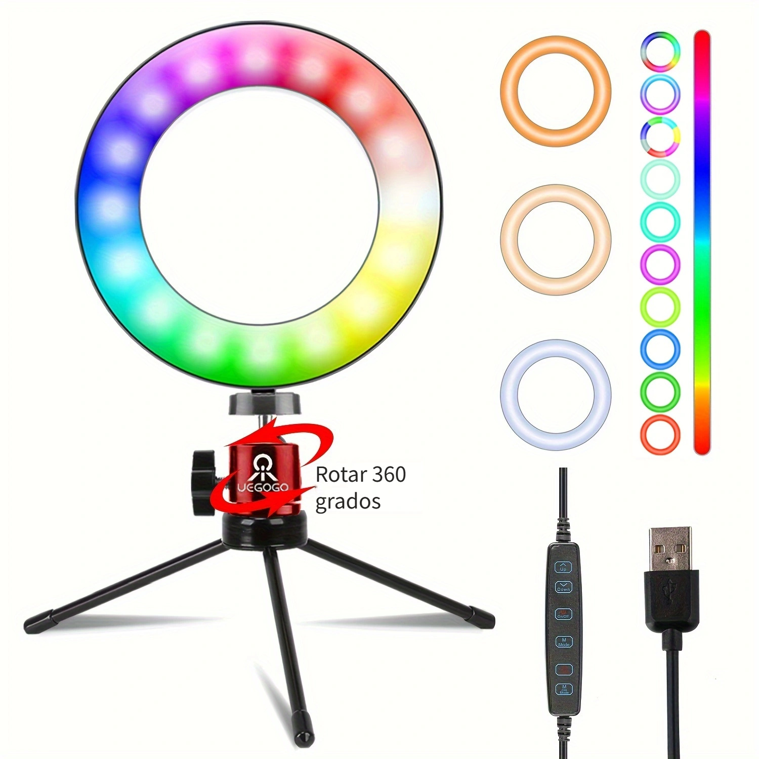 luz LED para fotos d productos fotografia Con tripode aro luces circular  redondo