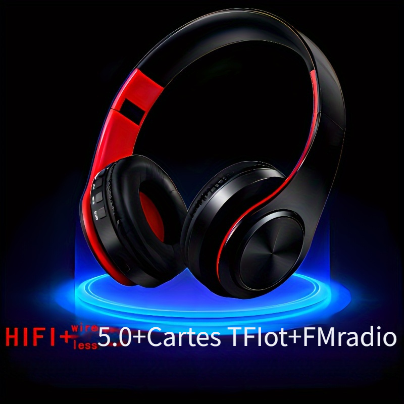 Pliable Filaire Hifi Casque Stéréo Casque Musique Écouteur Headset FM