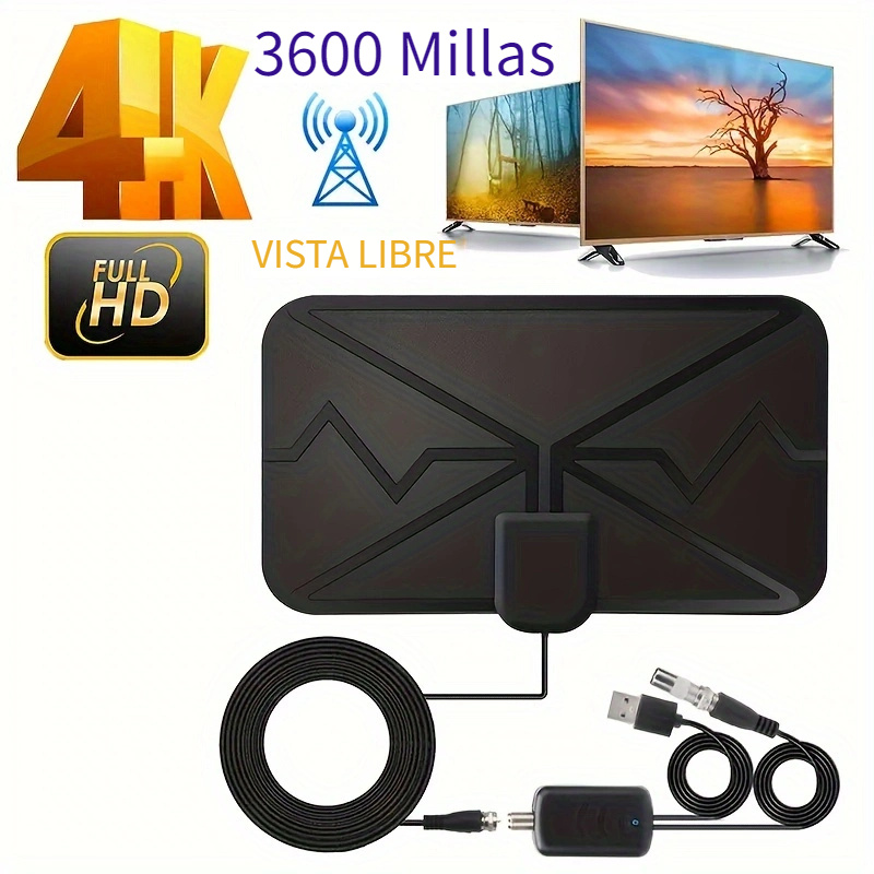 digital amplificador de antena de TV de señal HDTV para interiores 4K HD  1080P