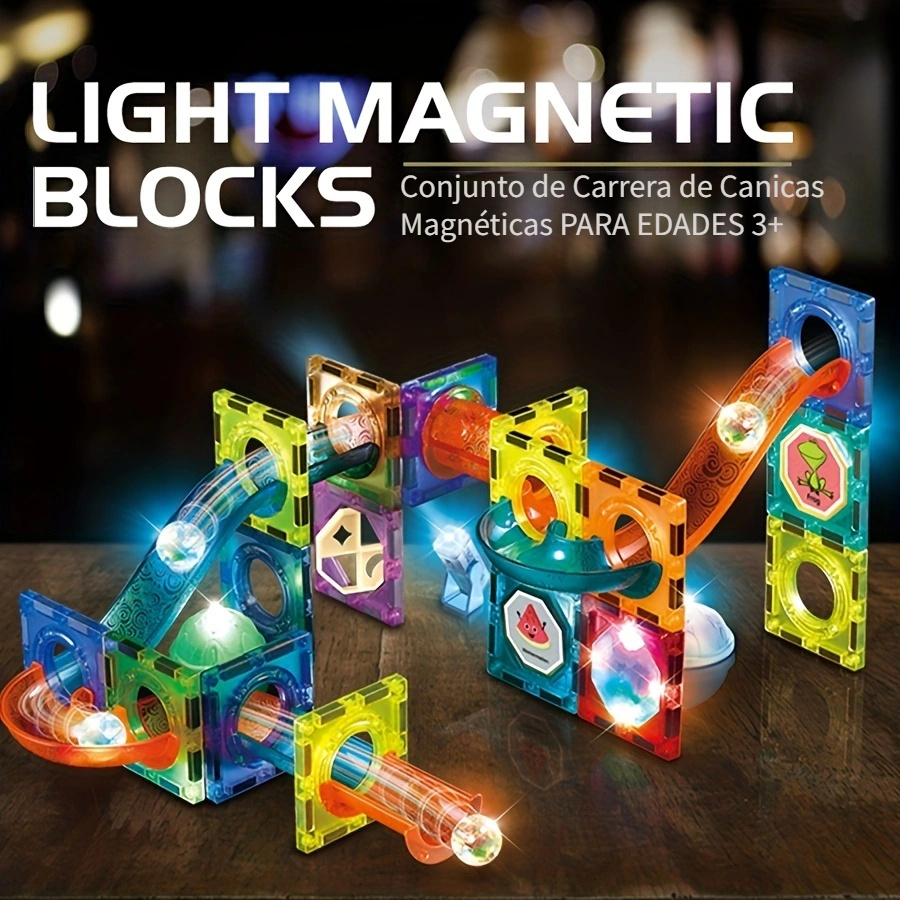  RITONS Juego de 64 bolas magnéticas y varillas de construcción,  bloques de bloques de colores vibrantes, diferentes tamaños, formas curvas,  juguetes educativos apilables para niños a partir de 3 años 