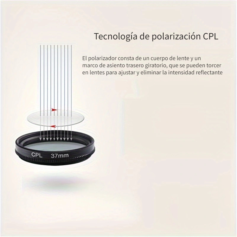 Lente de cámara de teléfono: lente de fotografía profesional para teléfono  inteligente con clip CPL, filtro polarizador circular de filtro polarizador