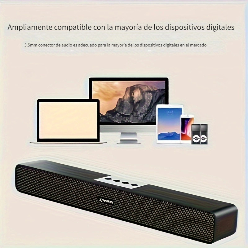 Altavoz de TV con Bluetooth 2,1, barra de sonido con Subwoofer, estéreo de  graves, columna con Fm, AUX, TF, RCA, centro de música