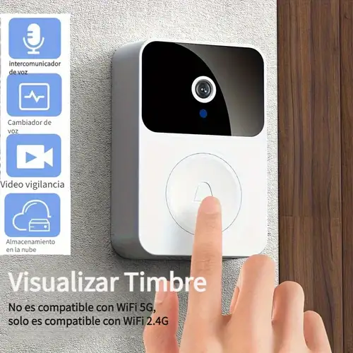 Timbre Cámara Paquete Inalámbrico Video Timbre Wifi 1080p Hd - Temu Chile
