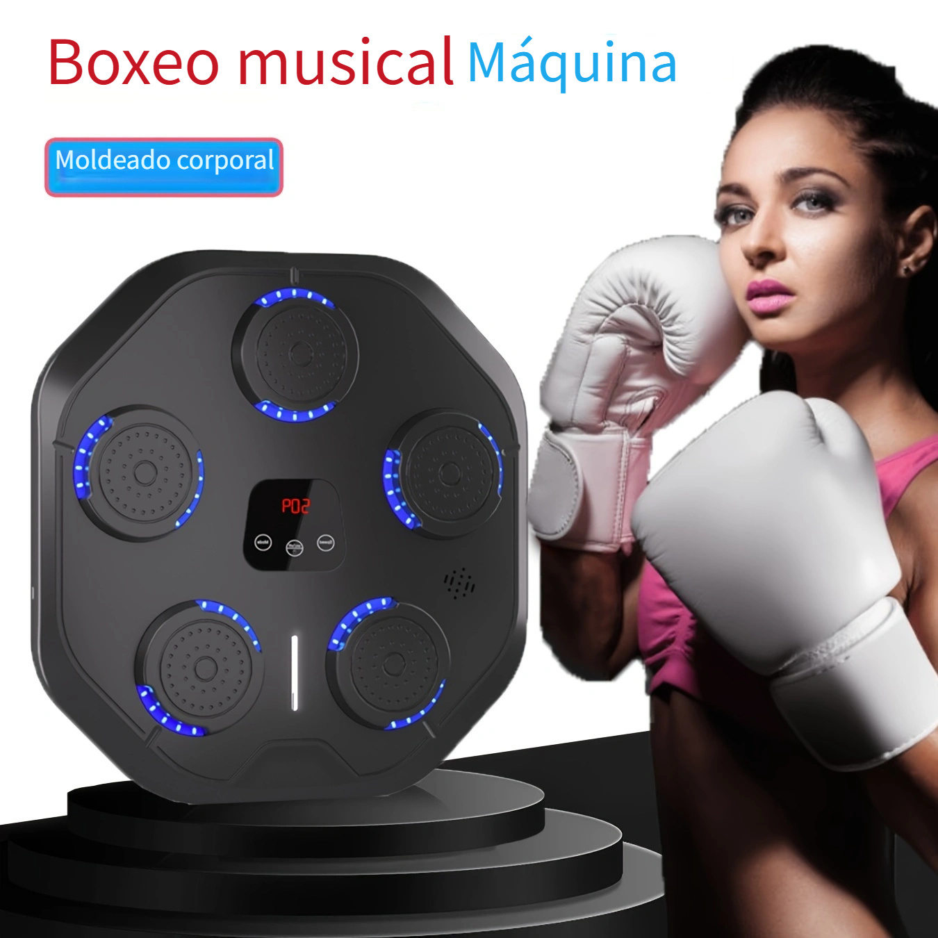 Máquina de Boxeo Musical,Máquina de Boxeo montada en la Pared,Máquina de  Boxeo,Máquina de Boxeo electrónica,Almohadilla de Boxeo