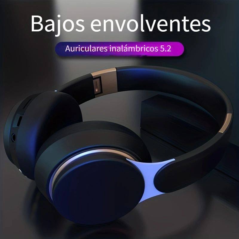 Auriculares Bluetooth Bluetooth sobre la oreja, diadema Bluetooth con  micrófono, plegable, ligero, Bluetooth 5.0, color verde