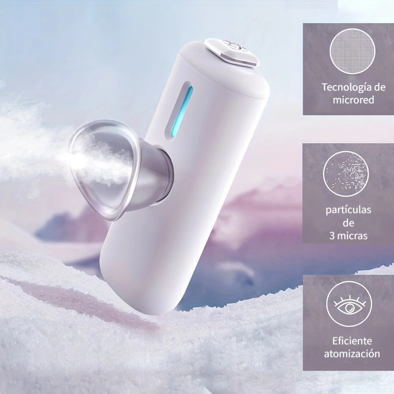  Pulverizador en frío de 0.7 fl oz, nano pulverizador de agua,  pulverizador de agua USB, nano pulverizador, para reabastecimiento de agua  de la piel : Belleza y Cuidado Personal