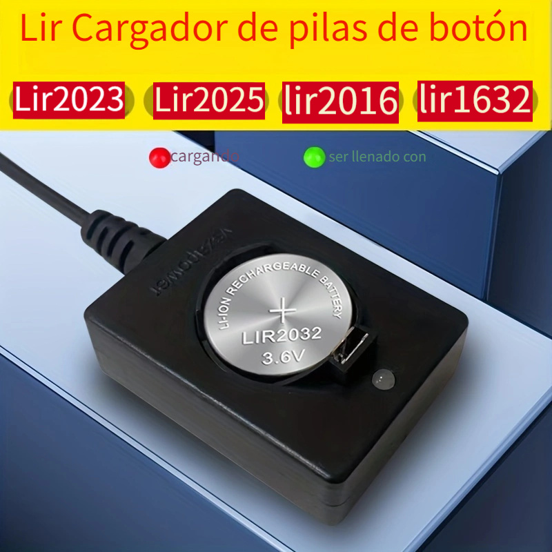 Cargar Pilas Litio Botón LR2032 3V 