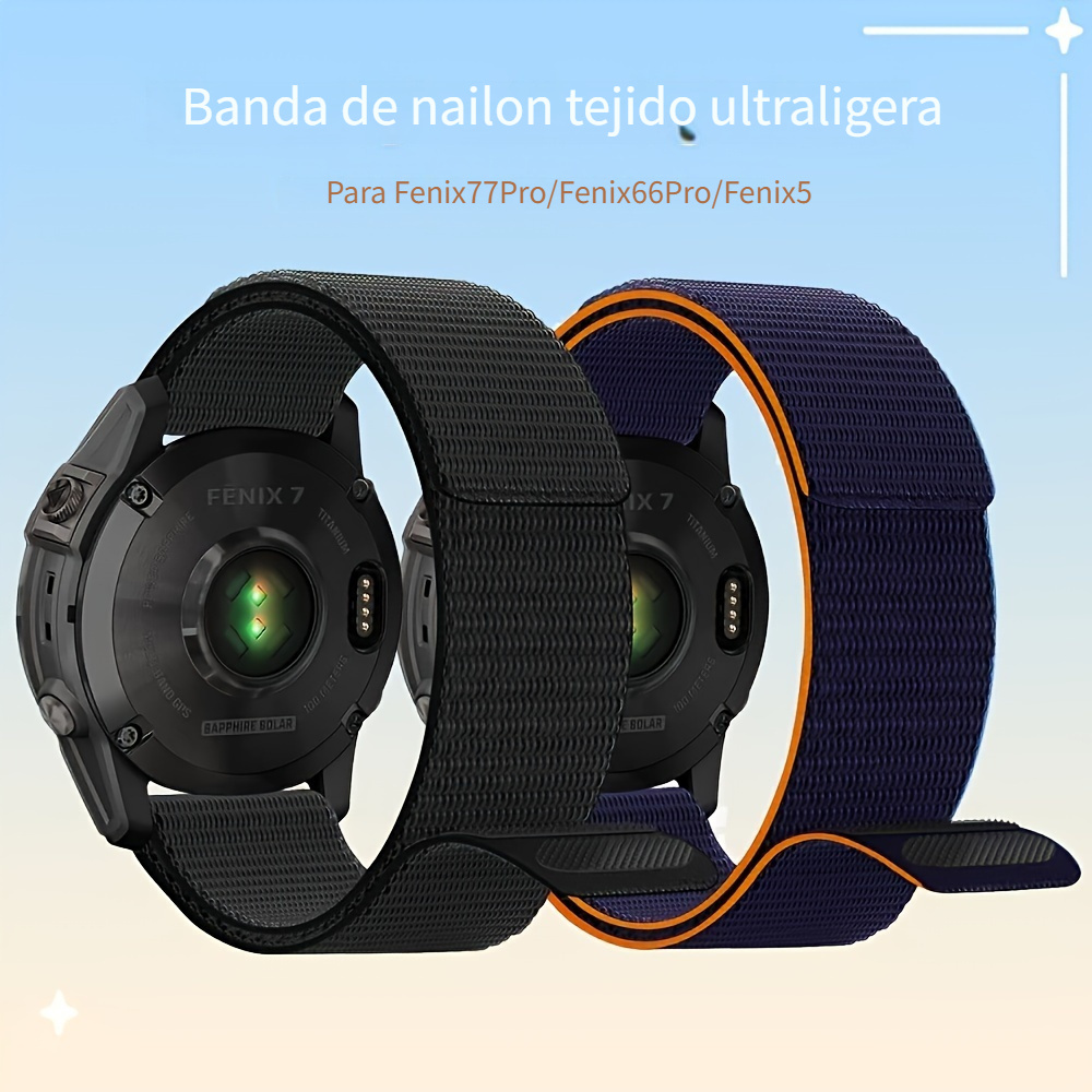 22mm Correa Silicona Banda Garmin Fenix 7 Reloj Inteligente - Temu Mexico