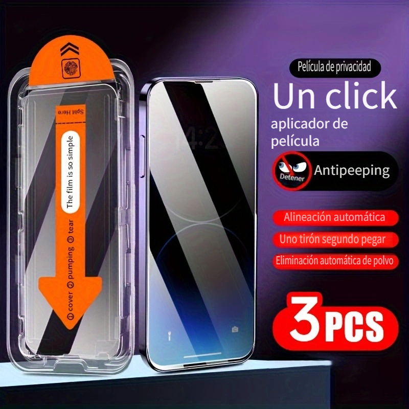 3 Paquetes Para IPhone 13/13 Pro Protector De Pantalla De - Temu
