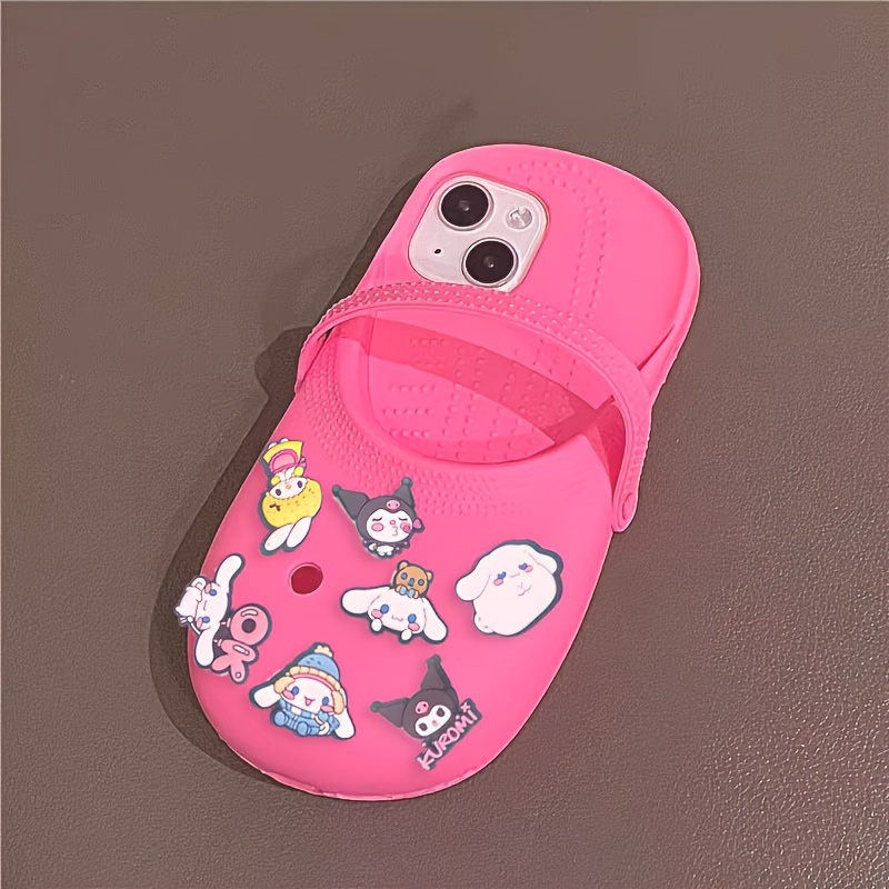 Cartoon Cute Sanrio Hello Kitty Anime Hole Shoes Buckle Soft Rubber Detachable Garden Shoe Accessories Twenty Pcs One Set