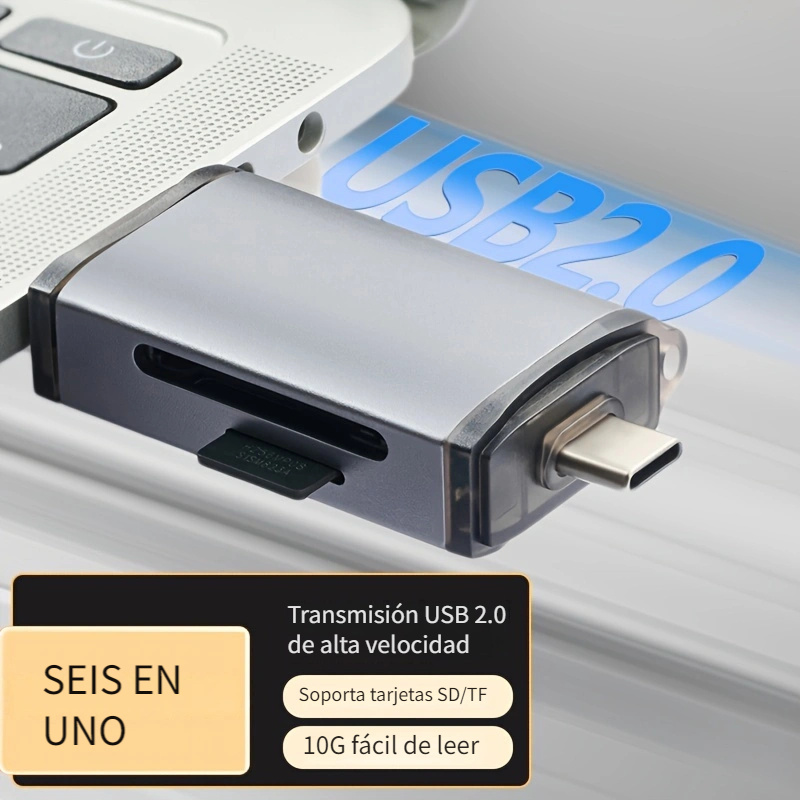 5 en 1 Lector De Tarjetas De Memoria Adaptador USB OTG Y - Temu Chile