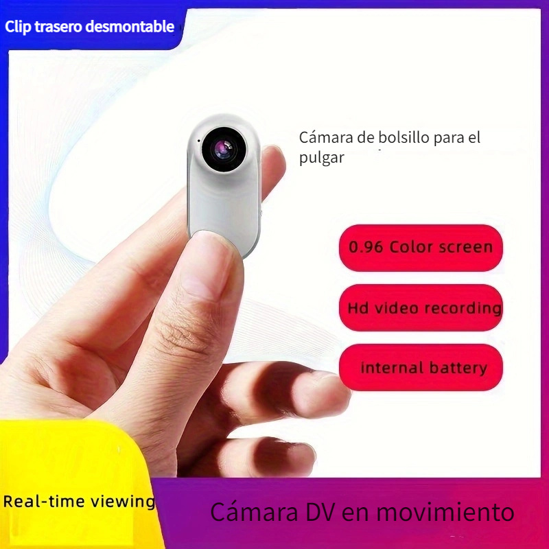 1pc Cámara Portátil Clip Trasero Hd Mini Cam Grabadora Video - Temu Chile